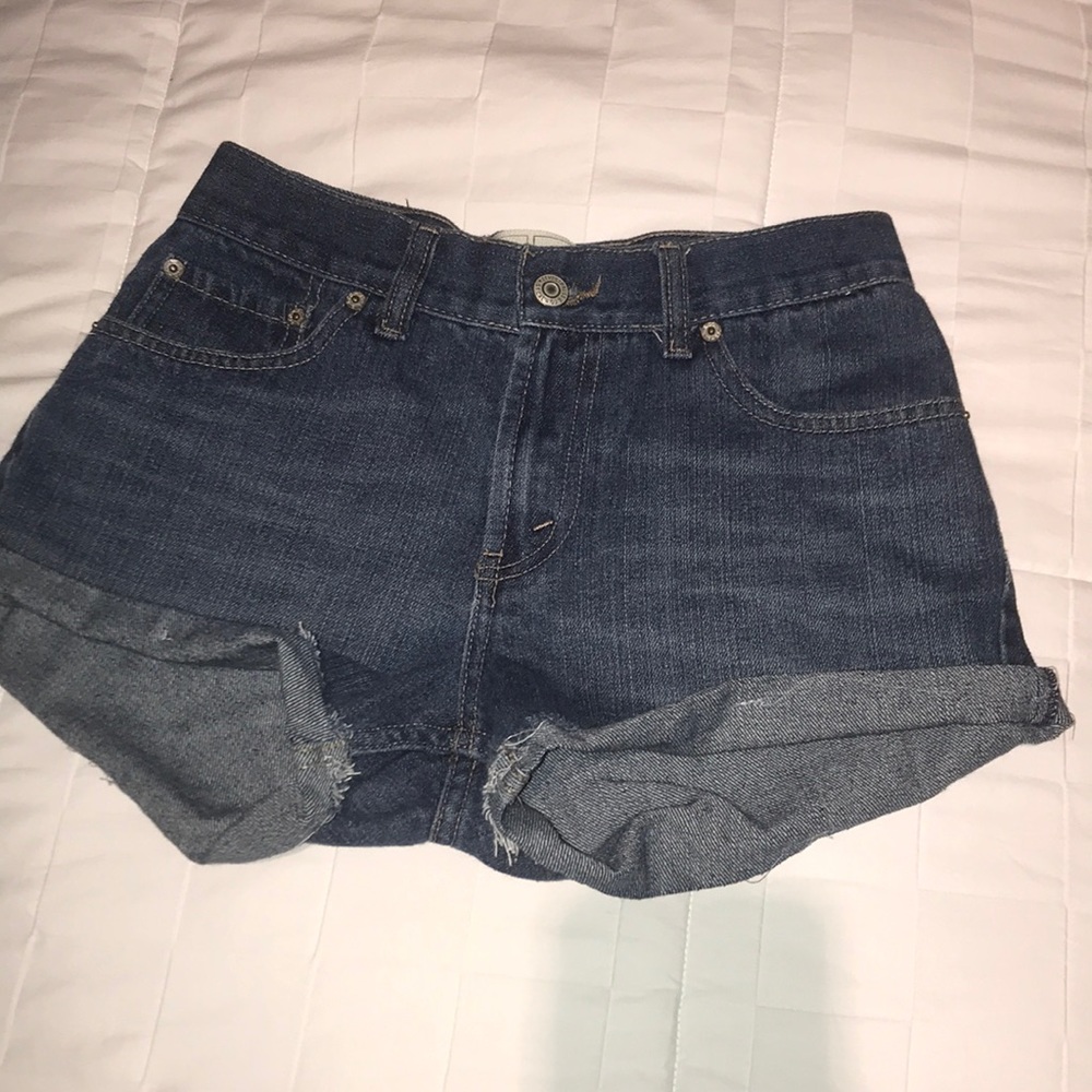 Levi’s 505 straight dark wash shorts